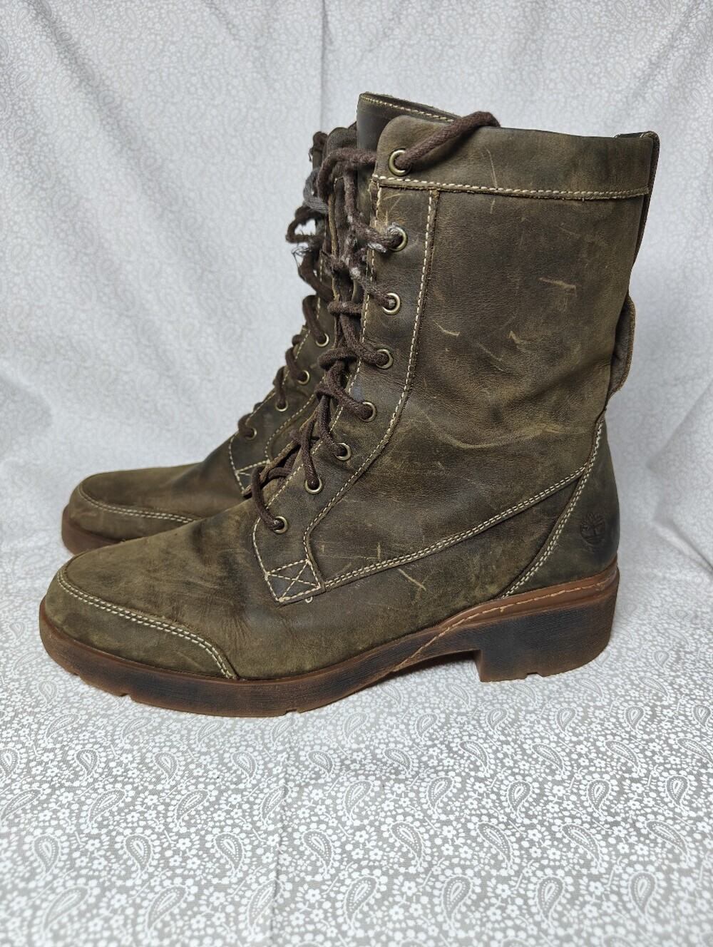 Timberland Graceyn Waterproof Mid  Olive "Moss" Nubuck  Boot Leather Women's 8.5